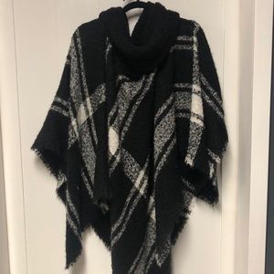 Torrid | Black Plaid  Ruana Style Poncho